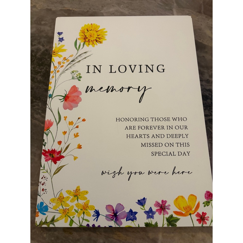 In Loving Memory Memorial Display Sign Honoring Loved Ones Wish You Were Here